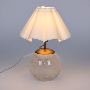 High-End Creative Farmhouse Style Glass Fabric <b>Bedside</b> Lamp Luxury Decorative <b>Table</b> Lamp for Hotel Living Room Dining Room - Product Image 6