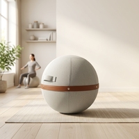 Chaise ballon de yoga avec housse amovible et lavable, fermeture éclair, pour entraînement de la colonne vertébrale, en stock