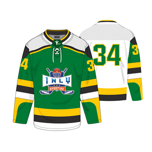 قميص هوكي الجليد للشباب في تورونتو، قمصان حراس المرمى مع شعار مطرز، طقم قميص كرة القدم الأمريكية OEM لارتداء هوكي الجليد - Product Image 1