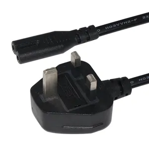 10A Approval BS1363 Plug UK Power Cord To IEC C5 C7 13A Fused 250V Power Cord UK