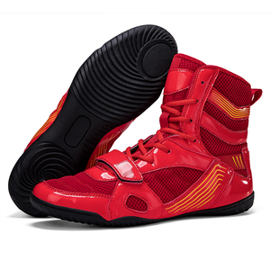 Bottes de boxe professionnelles personnalisées en cuir PU blanc, chaussures de lutte <span class=keywords><strong>libre</strong></span>, créez vos propres chaussures de lutte - Product Image 2