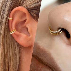 Anneau de nez en acier inoxydable et zircon, boucle d'oreille sans soudure, bijoux de <span class=keywords><strong>piercing</strong></span> de qualité supérieure, vente en gros - Product Image 6