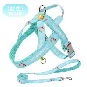 Harnais pour animaux de compagnie en forme de selle avec laisse, réglable pour petits chiens, motif imprimé jaune - Product Image 5