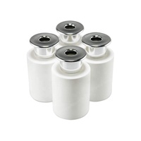 HONGYU 4 onces mat blanc verre Reed diffuseur bouteille 120ml capacité naturel Reed bâtons argent bouchons à vis bouchon en caoutchouc 4 oz