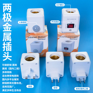 Human Body <b>Sensor</b> Wall Socket <b>Led</b> <b>Light</b> Plug In Auto On Motion Detection Infrared <b>Sensor</b> For Home Indoor Use - Product Image 3