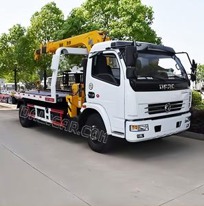 डोंगफेंग लाइट ड्यूटी टो ट्रक मलबे के ट्रक 360 डिग्री क्रेन घुड़सवार फ्लैटबेले मलबे वाला - Product Image 3