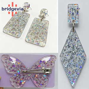 Lámina Acrílica Brillante de 3mm (1/8\") con Purpurina de Confeti de Color Lima, Plástico Brillante Vibrante, Apta para Fresado CNC, Perforación, para Manualidades - Product Image 6