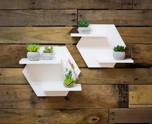 Supporto per piante scaffale esagonale per decorazioni da parete in stile minimalista