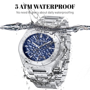 Reloj de Lujo para Caballero con Movimiento Japonés Automático de Alta Gama, Relojes para Hombre OEM de Alta Gama con Correa de Cuero y Acero Inoxidable - Product Image 3