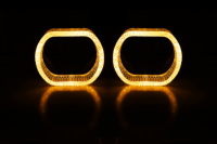 Nouveau Kit d'Anneaux LED Halo Angel Eyes 5D RGB en Cristal de 2,5/3,0 Pouces, Contrôlables par Application, Étanche IP65, Ajustement Universel, Très Populaire