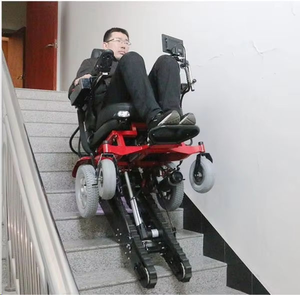 Fauteuil roulant électrique tout-terrain entièrement automatique pour escaliers avec batterie au lithium 20 Ah et caméra de recul intégrée, sans assistance - Product Image 1