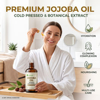 Minyak Jojoba Murni 1 Galon 3.8L, Minyak Dasar Alami Cold Pressed untuk Perawatan Rambut, Melembapkan Kulit, dan Pijat