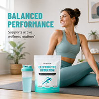 Poudre d'électrolytes pour l'hydratation quotidienne au citron et au citron vert, enrichie en chlorure de sodium, potassium, magnésium et calcium, pour adultes, fabrication ODM/OEM, marque privée