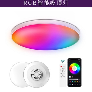ไฟเพดาน LED RGB ปรับความสว่างได้ 30W พร้อม WiFi สำหรับห้องนั่งเล่น โคมไฟเพดานอัจฉริยะ - Product Image 2