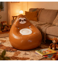 Canapé gonflable portable mignon pour enfants, chaise gonflable de dessin animé pour la maison et le camping, chaise longue légère pour l'extérieur OEM ODM