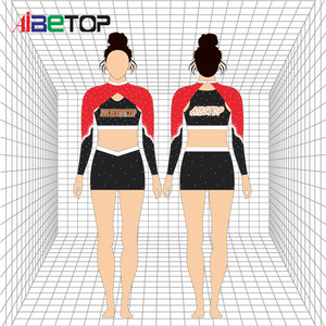 Spandex Cheerleader Uniform Sexy Cheerleader Uniform Youth Disfraz cómodo para Cheer Competition - Product Image 4