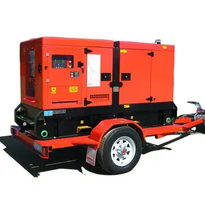 100kva silent trailer diesel generator with 6BT5.9 CCEC engine trailer type diesel generator 80kw portable diesel generator