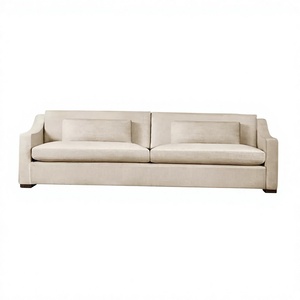 Sofá de 2 Cojines con Brazos Inclinados, Moderno y Clásico, Ahorra Espacio, con Armazón de Madera Sólida y Espuma de Alta Densidad, para Apartamento, Escuela, Hogar u Oficina - Product Image 1