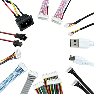 تصنيع مخصص لأسلاك التوصيل الإلكترونية الكاملة بخطوة 1 مم، موصلات <span class=keywords><strong>2</strong></span>.0 و1.0PH ZH، كابلات بـ<span class=keywords><strong>2</strong></span> و4 و6 و8 و15 و16 و20 دبوسًا - Product Image 1