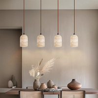 Luminaire suspendu en travertin de style nordique Wabi Sabi pour îlot de cuisine, table à manger, lampe suspendue en pierre jaune naturelle, salon, chevet