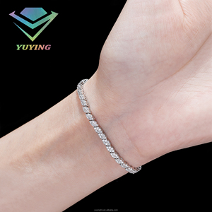 Bracelet Tennis en Argent Sterling 925 avec Moissanite Couleur D VVS, Certificat GRA, Passe le Testeur de Diamant, Chaînes et Bracelet en Diamant Corde - Product Image 2