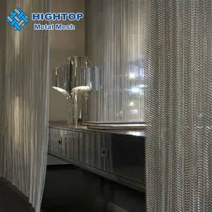 Fábrica de ducha de tela cortinas cortina de malla de metal para habitación divisor