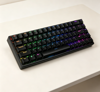 Keyboard Gaming Mini Portabel 68 Tombol Berkabel BT RGB Keyboard Gaming Mekanik untuk Tablet Laptop PC Komputer
