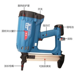 Dongcheng Electric Nail Gun Battery Powered Professional Grade For Woodworking With <b>Long</b> <b>Nose</b> And Removable Clip - Product Image 1