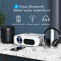 Projecteur M7 LED à lentille tout verre Correction trapézoïdale 300 lumens ANSI Résolution 1080p Home Cinéma Android Portable WiFi