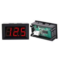 Voltmeter layar Digital Led, Monitor tegangan merah 3 kawat DC0-100V, Voltmeter untuk mobil sepeda motor