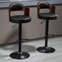 Tabouret de bar haut pivotant et réglable en hauteur, style américain moderne, en bois massif, pour usage commercial, mobilier de bar