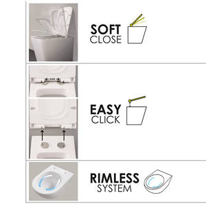 Tiêu chuẩn Châu Âu không có vành Treo Tường Gắn kết phòng tắm thiết bị vệ sinh gốm CHẬU VỆ SINH WC nhà vệ sinh treo tường nhà vệ sinh đặt - Product Image 6