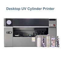 Impresora UV Cilíndrica Rotativa de Escritorio Compacta de 360 Grados para Pequeñas Empresas, Máquina de Impresión Personalizada de Botellas, Tazas y Vasos