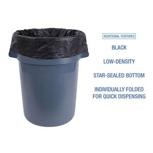 Sacs poubelles industriels Boardwalk 56 Gal 1,7 Mil 43 x 47 noirs 100/carton, faible densité linéaire, pour sacs poubelles domestiques - Product Image 6