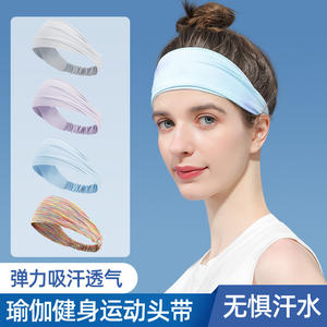 Bandeau de sport absorbant la sueur, élastique, pour Fitness, Yoga, course à pied, unisexe, décontracté, couleur unie, en Nylon, Tiyo XTJ35 - Product Image 3