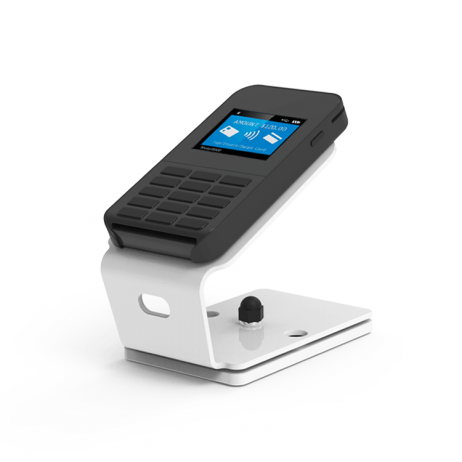 360 Degree Freely Swivel Metal Stand Universal Rotating POS Terminal with Credit Card Holder