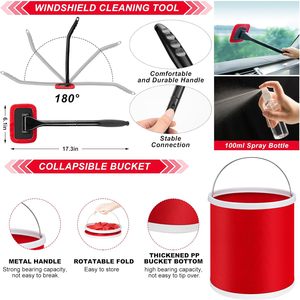 Juego de 44 Cepillos para Detallado de Autos de Color Rojo, Kit de Detallado de Autos, Cepillos para Limpieza de Autos - Product Image 2