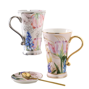 Tazza in Ceramica Stile Pastorale INS, Lusso Discreto, Lavabile in Lavastoviglie e Utilizzabile nel Microonde, Tazza da <span class=keywords><strong>Caffè</strong></span> Minimalista per Donne - Product Image 2