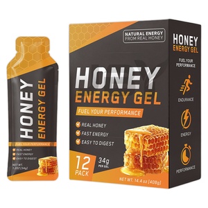 Gel Energetico al Miele Naturale JBY in Bustina, Gel <span class=keywords><strong>Sportivo</strong></span> Iperenergetico per Atleti, Allenamento, Corsa, Ciclismo, Nutrizione - Product Image 1