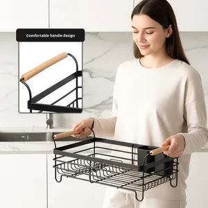 Égouttoir à bols et baguettes multifonctionnel en métal, design moderne et simple, pour rangement de bols et assiettes, organisateur de comptoir et d'évier - Product Image 3