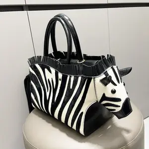 fashion Ladies Female Feast Banquet hand tote clutch bag Party Purse Dinner handbag 2023 New zebra print shoulder straddle bag