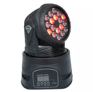 Luz LED RGB 3 en 1 de 18x3W, iluminación de escenario con cabezal móvil, Control DMX - Product Image 3