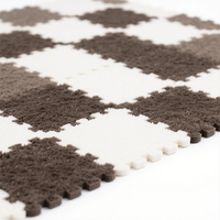Tapis de sol doux à emboîtement pour chambre de bébé et pépinière-Tapis de puzzle en mousse EVA en peluche pour usage intérieur