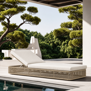 Dwoo Chaise Longue de Piscine en Aluminium Durable de Haute Qualité pour Hôtel, Jardin et Extérieur – Mobilier de Loisirs et de Repos - Product Image 1