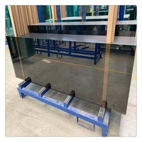Panneau de verre trempé teinté gris Euro de 6 mm et 8 mm, prix au pied carré pour portes de sauna