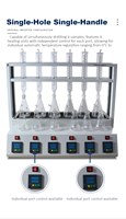 JC ZL500 500ml 6 Unit Multifunction Distillation Apparatus PLC Ctrl IR Heating Steam Kjeldahl Fractional Vacuum Equipment