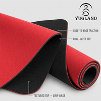 Tapete de Yoga Yugaland Alignment Line de Doble Color TPE, Antideslizante, para Principiantes, Yoga, Pilates, 183 cm, 4-10 mm de Grosor, Ecológico