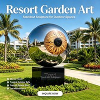 Escultura de Ojo en Acero Inoxidable Personalizada, Estatua de Arte Abstracto, Fabricante Mayorista para Decoración de Jardín, Exteriores y Hogar, Tamaño Grande