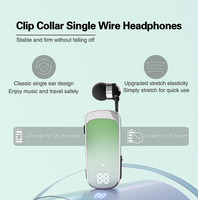 Écouteur intra-auriculaire sans fil Bluetooth léger avec affichage LED, son Hi-Fi, pour le sport et les affaires, compatible iPhone, mains libres