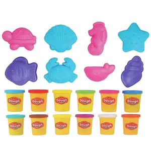 Samtoy 12 Colors Mixed Soft DIY Children Games Polymer Clay Set Slime Making Kit Clay Crafts Play Dough Set with Funny Mould